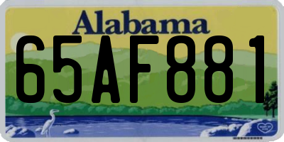 AL license plate 65AF881