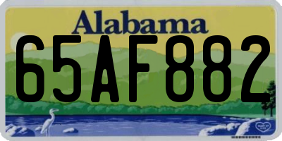 AL license plate 65AF882
