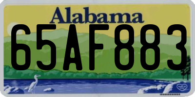 AL license plate 65AF883