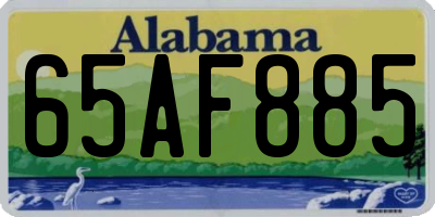 AL license plate 65AF885