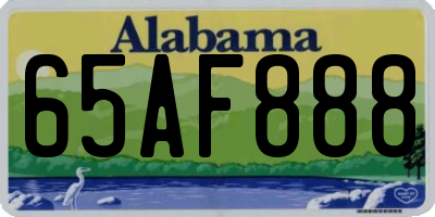 AL license plate 65AF888