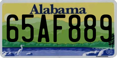 AL license plate 65AF889