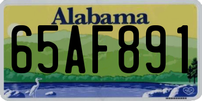 AL license plate 65AF891