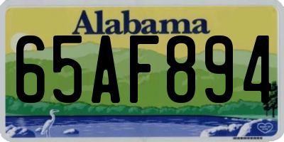 AL license plate 65AF894