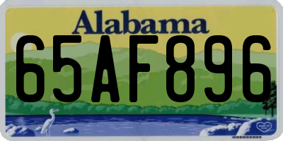 AL license plate 65AF896
