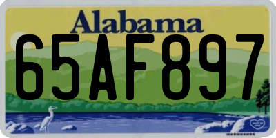 AL license plate 65AF897