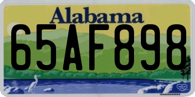 AL license plate 65AF898