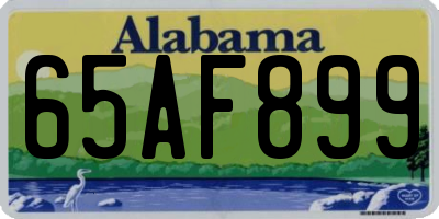 AL license plate 65AF899