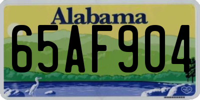 AL license plate 65AF904
