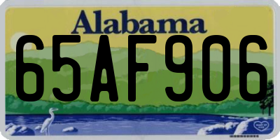 AL license plate 65AF906