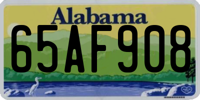 AL license plate 65AF908