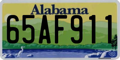 AL license plate 65AF911