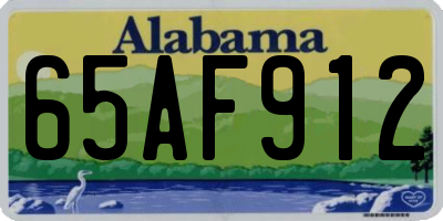 AL license plate 65AF912