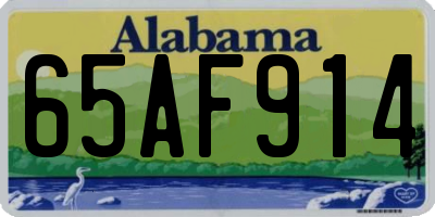 AL license plate 65AF914