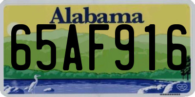 AL license plate 65AF916