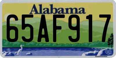 AL license plate 65AF917