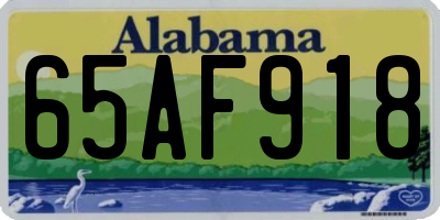 AL license plate 65AF918