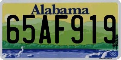 AL license plate 65AF919