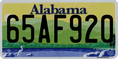 AL license plate 65AF920