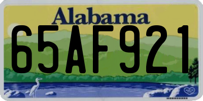 AL license plate 65AF921