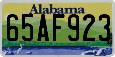 AL license plate 65AF923