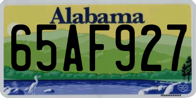 AL license plate 65AF927