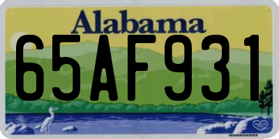 AL license plate 65AF931