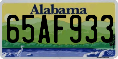AL license plate 65AF933