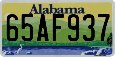 AL license plate 65AF937