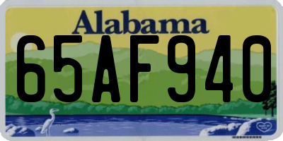 AL license plate 65AF940