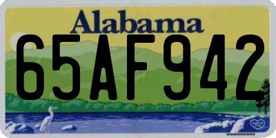 AL license plate 65AF942