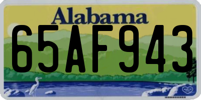 AL license plate 65AF943