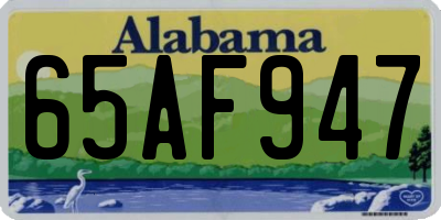 AL license plate 65AF947