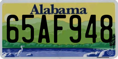 AL license plate 65AF948