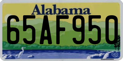 AL license plate 65AF950