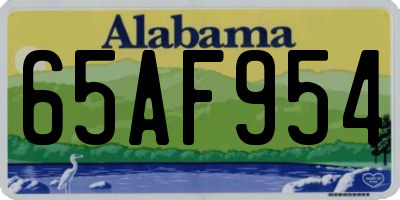 AL license plate 65AF954
