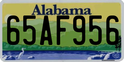 AL license plate 65AF956