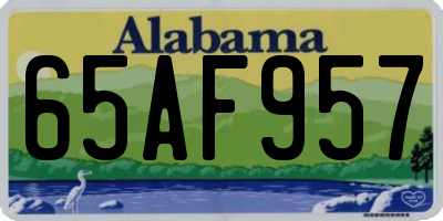 AL license plate 65AF957