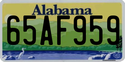 AL license plate 65AF959