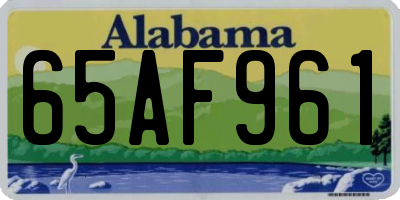 AL license plate 65AF961