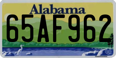 AL license plate 65AF962