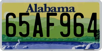 AL license plate 65AF964