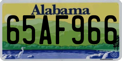 AL license plate 65AF966