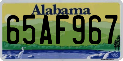 AL license plate 65AF967