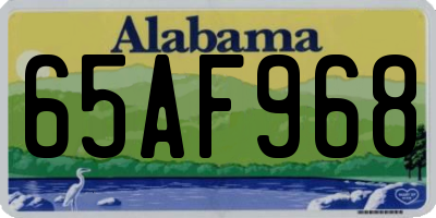 AL license plate 65AF968