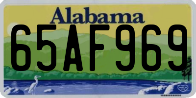 AL license plate 65AF969