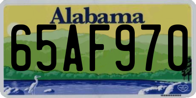 AL license plate 65AF970