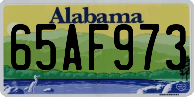 AL license plate 65AF973