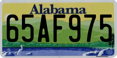 AL license plate 65AF975