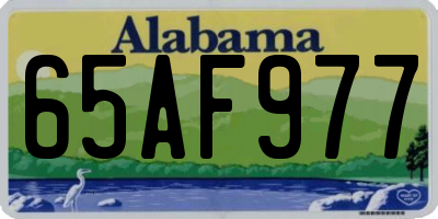 AL license plate 65AF977